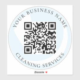 QR-Code Reinigung Service Business Car Vinyl Decal Aufkleber
