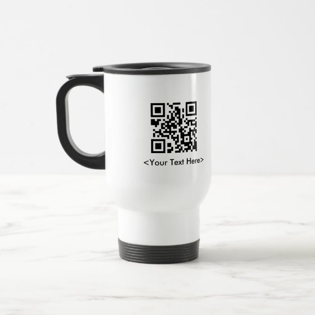 QR Code-Reise-Tasse mit Editable Text Reisebecher (Links)