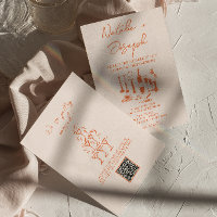 QR-Code Retro Hand gezeichnete helle farbige Hochz