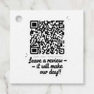 QR Code Review Geschenk Tag Geschenkanhänger