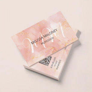QR-Code Rosa Farbtinte Visitenkarte