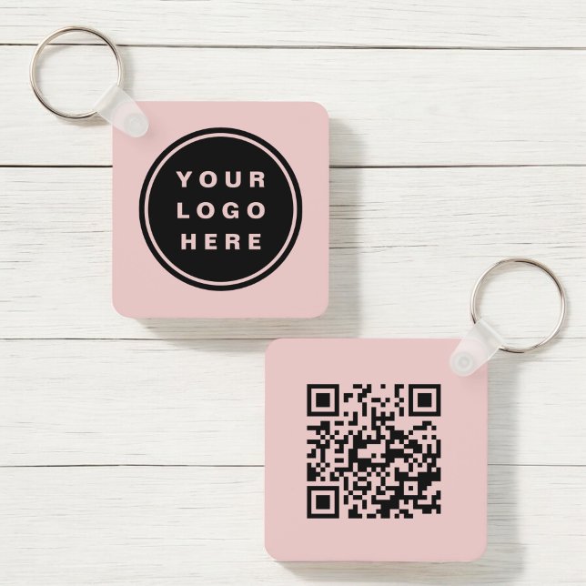 QR-Code Rosa Firmenlogo Werbung Schlüsselanhänger (Von Creator hochgeladen)