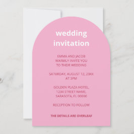 QR Code Rosa Magenta Alles in einer Hochzeitseinla Einladung