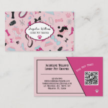 QR-Code Rosa Weiblicher Tierpfleger im Stil der Mi