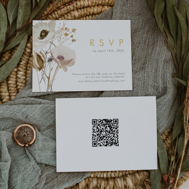 QR-Code-RSVP-Karte der Whimsistischen Wildblume RSVP Karte (Von Creator hochgeladen)