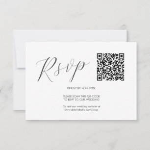 QR-Code RSVP-Karten Einfach RSVP Karte