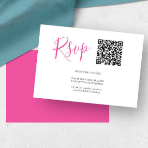 QR-Code RSVP-Karten Vibranntrosa RSVP Karte