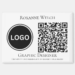 QR-Code Runde Logo Unternehmen Großunternehmen Magnet