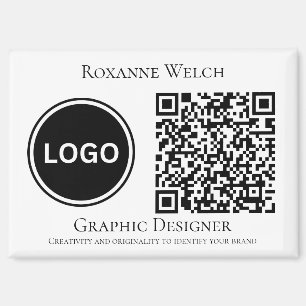 QR-Code Runde Logo Unternehmen Großunternehmen Magnet