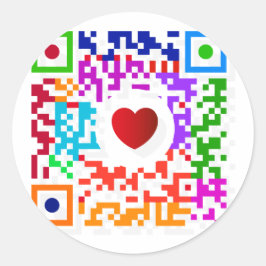 QR-Code Runder Aufkleber