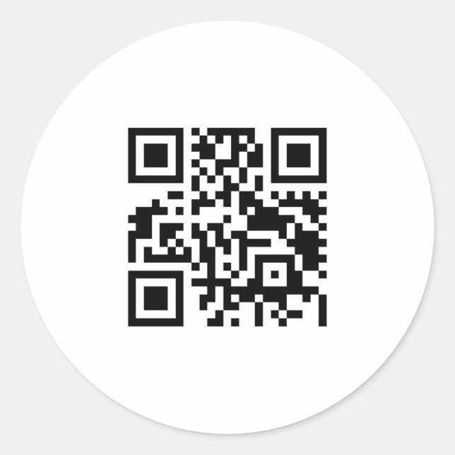 qr code runder aufkleber (Vorderseite)
