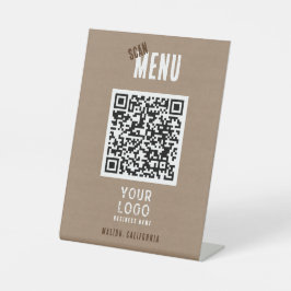 QR-Code-Rusitc-Charm-Business-Logo im Scan-Menü Sockelschild