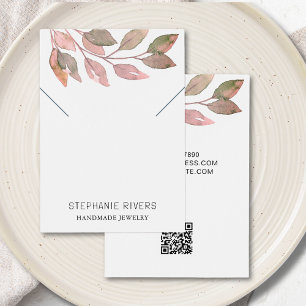 QR-Code Rustikale Aquarellfarbenketten-Display-Kar