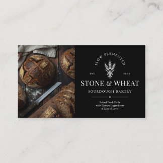 QR-Code Rustikale Artisan-Sauerteig-Bäckerei Visitenkarte