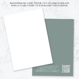 QR Code Sage Green Background for Vellum Overlay Einladung