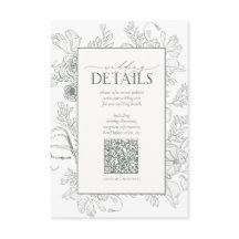 QR-Code Sage Green Floral Wedding Details