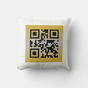 QR-Code® Sagt: FROHEN JAHRestag Kissen