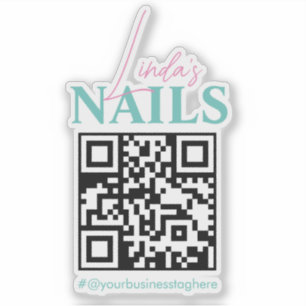QR Code Salon Nail Firmenname Auto Decal Aufkleber