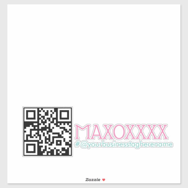 QR Code Salon Nail Firmenname Auto Decal V Aufkleber (Blatt)