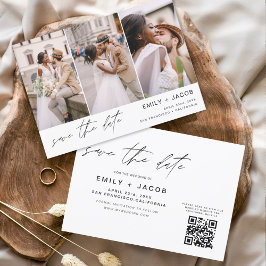 QR Code Save the Date 3 Foto Elegant Moderne