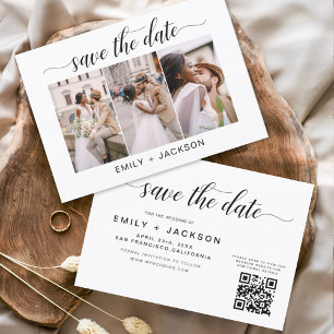 QR-Code - Save the Date 3 Foto Elegant Moderne