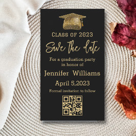 qr-Code Save the Date Abschluss chic Ankündigung