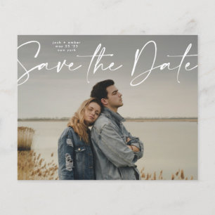 QR-Code Save the Date - Side Ways Budget Modern Flyer