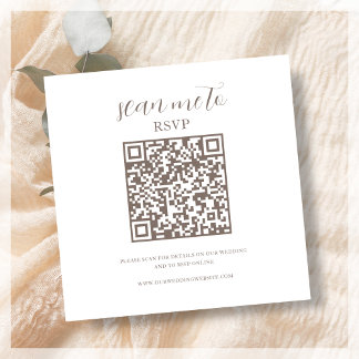 QR-Code Scan auf UAWG White Brown-Umschließkarte Begleitkarte