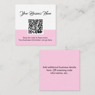 QR Code Scan Business Card Quadratische Visitenkarte
