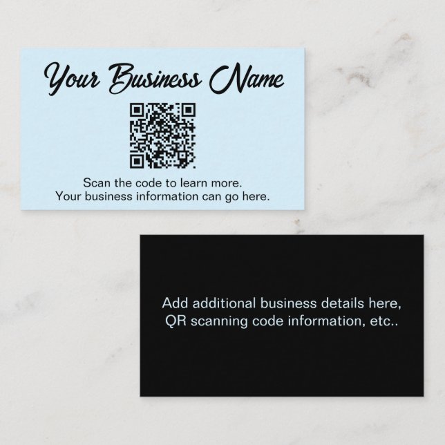QR Code Scan Business Card Visitenkarte (Vorne/Hinten)