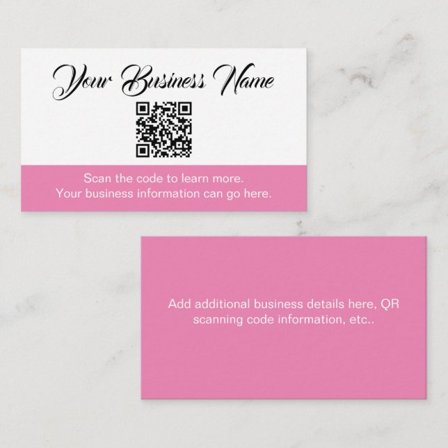 QR Code Scan Business Card Visitenkarte (Vorne/Hinten)