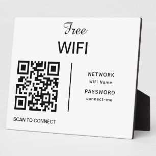 QR-Code-Scan des Wifi-Netzwerks verbindet modernes Fotoplatte
