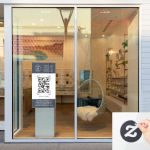 QR-Code-Scan Firmenlogo Professional Fensteraufkleber