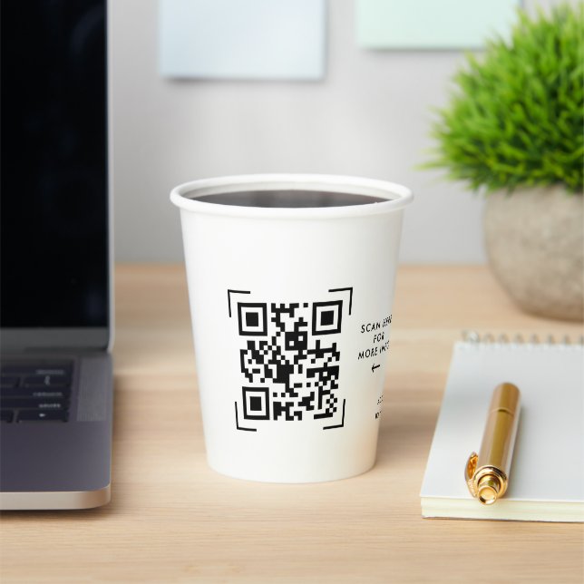 QR-Code-Scan | Firmenlogo Professional Pappbecher (InSitu)