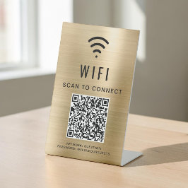 QR-Code-Scan für WiFi, um Gold zu verbinden Sockelschild