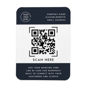 QR-Code-Scan   Geschäftslogo Werbeartikel  Magnet