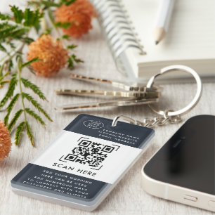 QR-Code-Scan Geschäftslogo-Werbung Schlüsselanhänger