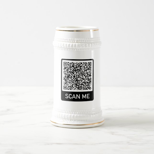 QR-Code-Scan-Info Benutzerdefinierte Biersteinenvo Bierglas (Mittel)