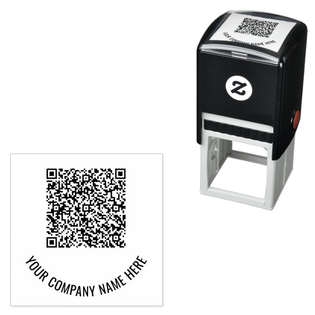 QR-Code-Scan-Info Benutzerdefinierte Briefmarke zu Permastempel (Beispiel)