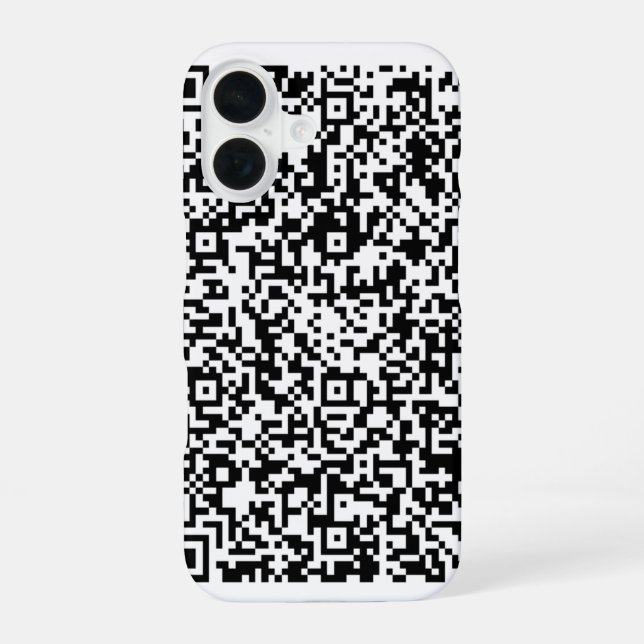 QR-Code-Scan-Info Benutzerdefinierte Farben iPhone 16 Hülle (Rückseite)