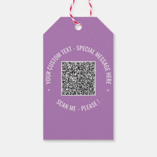 QR-Code-Scan-Info Benutzerdefinierte Textfarben - Geschenkanhänger