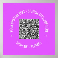 QR Code Scan Info Benutzerdefinierte Textfarben Po