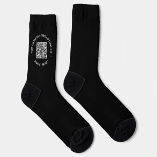 QR Code Scan Info Benutzerdefinierte Textfarben So Socken