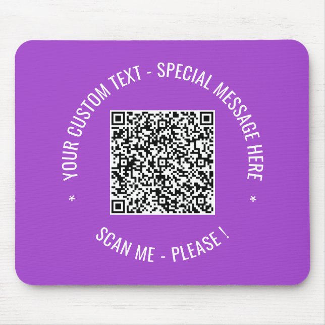 QR-Code Scan Info Benutzerdefinierte Textmaske Pus Mousepad (Vorne)