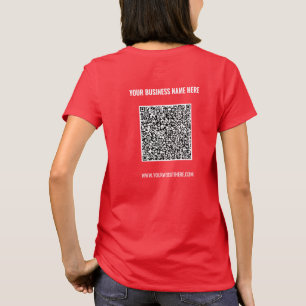 QR-Code-Scan-Info Benutzerdefinierter Text-Busines T-Shirt