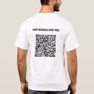 QR-Code-Scan-Info Benutzerdefinierter Text-Busines T-Shirt