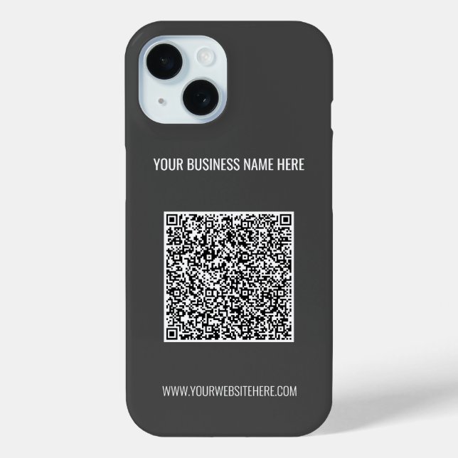 QR Code Scan Info Benutzerdefinierter Text iPhone  Case-Mate iPhone Hülle (Rückseite)