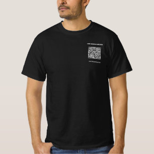 QR-Code-Scan-Info Benutzerdefinierter Text- und Fa T-Shirt
