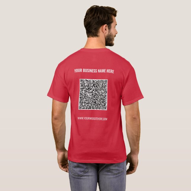 QR-Code-Scan-Info Benutzerdefinierter Text- und Fa T-Shirt (Schwarz voll)
