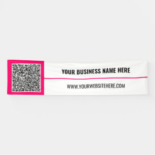 QR Code Scan Info Benutzerdefinierter Text und Far Banner